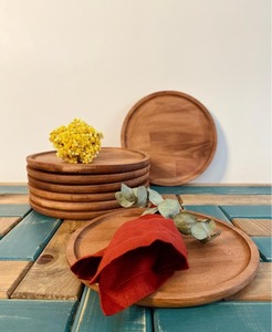 Salad and <b>Snack</b> Serving Wood <b>Plate</b> Safe Most Demanding Creative Look Manufactured in India Hand Polished <b>Plate</b> - Product Image 5