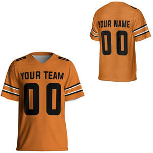 Camiseta de Fútbol Americano Personalizada OEM para Hombre y Mujer, Transpirable, de Secado Rápido, Diseño de Malla, Mangas Cortas, Impresión por Transferencia de Calor, 100% - Product Image 6