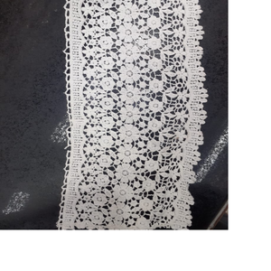 Lacets tissés écologiques sur mesure en couleurs unies et designs 100mm de largeur 100% coton organza pour robes de mariée - Product Image 6