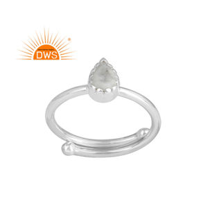 Latest Design Sterling Silver Natural Howlite Gemstone <b>Adjustable</b> <b>Ring</b> Jewelry For Women Gift For Her - Product Image 1