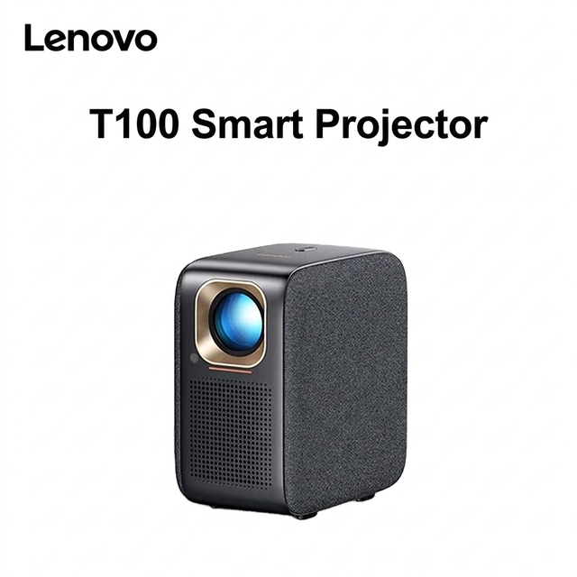 Lenovo Projector T100 850 ANSI FHD 1080P Android Enclosed Supports 4K Home Theater Portable Proyector Stereo Dual 5W Speaker
