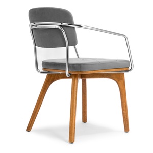 Chaises d'intérieur design pour restaurants et hôtels de Turquie, gris foncé - Product Image 6