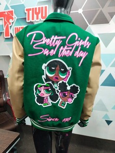 Veste universitaire en toile enduite vintage pour homme, design et couleur personnalisés, lettre noire - Product Image 6