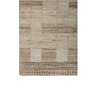 Alfombra de Lana Geométrica Dorada Manifest, Anudada a Mano, Rectangular, Estilo Tabriz, para Sala de Estar Juvenil Re-1597 - Product Image 4