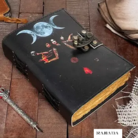 Lune Déesse Sorcellerie Potter Cadeaux Marchandise gothique Vampire Diaries Spell Journal en cuir Cahier d'écriture Deckle Edge Pap