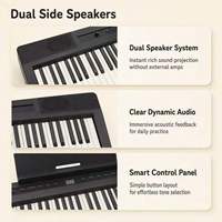 Orgue électrique Beisite S-260, clavier électronique numérique, piano 88 touches, poids standard, batterie rechargeable intégrée, en plastique