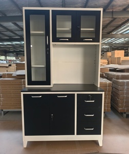 <strong>Free</strong> <strong>Standing</strong> Steel Hutch Buffet <strong>Cabinet</strong> with Storage <strong>Kitchen</strong> Furniture Metal <strong>Kitchen</strong> Pantry <strong>Cabinet</strong> Armoire Cuisine Metal - Product Image 3