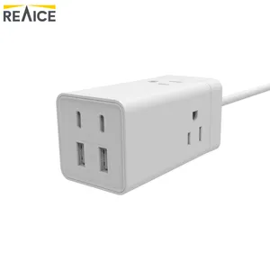 UL/CE/GS/SAA/KC/FCC/PSE/BSMI 65w Factory Direct Power Strip Surge Protector with AC Outlets USB C for Home & Office