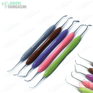 En acier inoxydable dentaire parodontal Gracey Curettes Kit instruments dentaires poignée en plastique Offres Spéciales CE ISO approuvé - Product Image 6