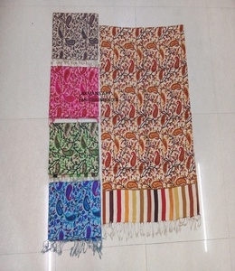 Bufandas finas estampadas de algodón polivinílico para el verano de la India, bufandas estampadas de algodón, bufandas de verano a la moda, bufandas de algodón para mujer, estola - Product Image 1