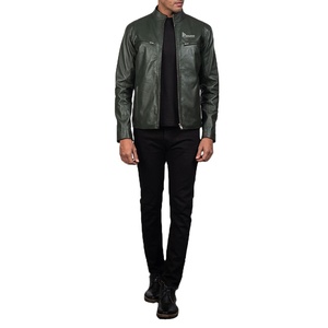 Veste d'hiver en cuir véritable sur mesure pour homme, couleur unie, design classique de luxe, haute qualité, professionnelle - Product Image 1