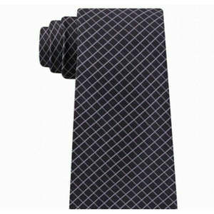 Michael Kors Men's Casual Black Diamond Check Neck <b>Tie</b> Printed Silk and <b>Polyester</b> Size Regular with Bow Style - Product Image 2
