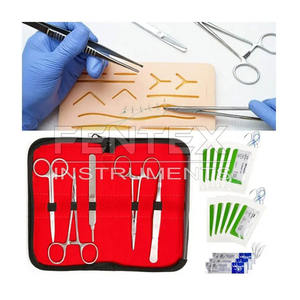 ชุดผ่าตัดผ่าตัดสำหรับฝึกหัดผ่าตัดขั้นพื้นฐานสำหรับนักเรียนทางการแพทย์ชุดผ่าตัดเย็บแผลแบบครบวงจรทำจากสเตนเลสสตีล - Product Image 3