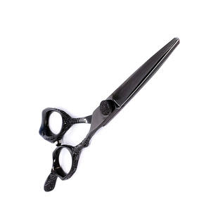 Tijeras de Peluquería Profesionales con Tornillo Ajustable, Tijeras de Corte de Pelo para Salón, Recubrimiento Negro, Hoja Recta y Afilada - Product Image 1