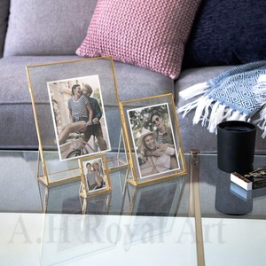 Elegant Open Book Style <b>Gold</b> Metal <b>Frame</b> Royal Decorative Display Ideal for Home Decor Office Tabletop or Memorable Gifting - Product Image 2