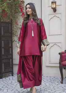 Satin <b>Silk</b> <b>Organza</b> Zari Lace Embroidery Floor-Length A-Line Casual Ethnic Pakistani Kurta Pallazo Farshi Shalwar - Product Image 5