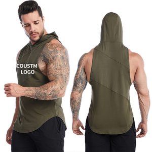 เสื้อมีฮู้ดแขนกุดสำหรับผู้ชายแนวสตรีทเสื้อมีฮู้ดแขนกุดเข้ารูปในยิมทันสมัย - Product Image 6