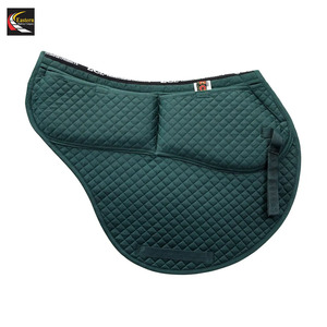 Ensemble de coussinets de selle de cheval soins équins confortables avec doublure en tissu fournitures d'équitation selle de cheval équestre en mousse de coton satiné - Product Image 1