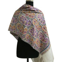 Châles en cachemire de laine tricotée pakistanaise pour femmes, couleur noire unie, velours pashmina, longs, respirants, bordure imprimée, sublimés