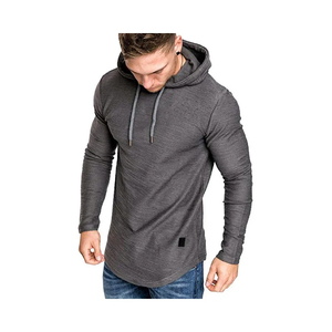 Pakistan Manufactured Men's Summer Fitness Gym Hoodie Polyester/Cotton Breathable Workout Wear for Body Building - Product Image 3