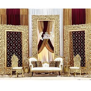 Muslim <b>Wedding</b> Dazzling Golden Stage <b>Frames</b> Golden <b>Frames</b> Panel for Mehndi Event Decor <b>Wedding</b> Backdrop Golden Panels USA - Product Image 1