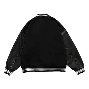 Veste Versity au design haut de gamme pour hommes, manches confortables en laine et en cuir - Product Image 4