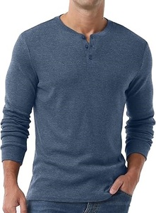 Chemises décontractées pour hommes, 100% coton, manches longues, à carreaux, écologiques, respirantes, séchage rapide, boutons, Henley, pour les sorties en plein air, les fêtes - Product Image 5