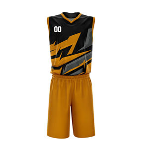 Vêtements de sport EMAS SPORTS en gros, dernier design, ensembles de maillots de basket-ball, maillots personnalisés sans manches, imprimés, 100% polyester - Product Image 1