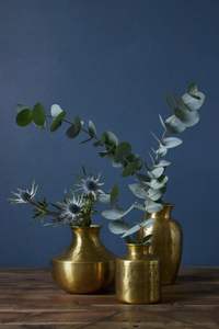Elegant <b>Vintage</b> Metal Flower <b>Vase</b> Stainless Steel Brass for Decorative Floral Arrangements in Weddings Home Interiors Events - Product Image 6
