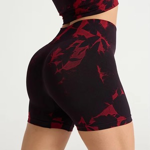 Shorts de sport taille haute sans coutures pour femme, nouvelle collection, logo personnalisé, respirant, séchage rapide, écoresponsable, en tricot Spandex/Polyester - Product Image 5