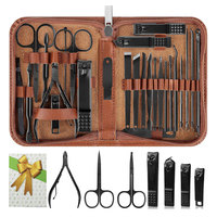 Kit de manucure et pédicure de luxe 7-en-1 en acier inoxydable de qualité professionnelle, portable et durable pour des ongles parfaitement soignés