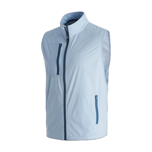 Personnalisé Sans Manches Pleine Fermeture Éclair Sur Le Devant Poches Latérales Open Worsted Shell Vêtements D'extérieur Imperméables Puffer Vest Hommes - Product Image 4