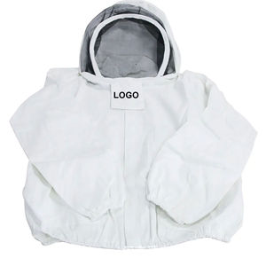Chaqueta de apicultura ligera con tela de malla antipicaduras duradera para uso en apicultor, venta al por mayor, chaqueta de apicultura blanca de 3 capas - Product Image 4