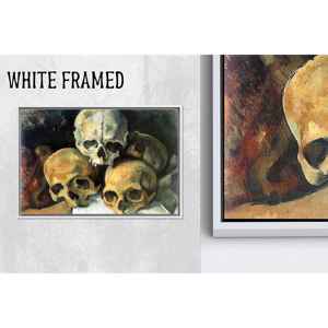 Cezanne Pyramid of Skulls Art : Décoration murale moderne sur toile, impression sur toile encadrée blanche, 1P - Product Image 1