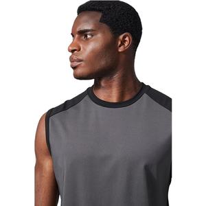 เสื้อกล้ามผู้ชายทรงสลิมฟิต คอกลม ผลิตจากโพลีเอสเตอร์/คอตตอน ระบายอากาศได้ดี เป็นมิตรต่อสิ่งแวดล้อม น้ำหนัก 220 กรัม สไตล์ไฮสตรีท เหมาะสำหรับออกกำลังกาย ขายส่ง - Product Image 6