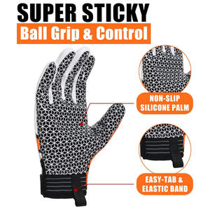 Guantes de entrenamiento atléticos hechos a medida Guantes de recepción de fútbol americano personalizados con agarre de silicona Producto de calidad premium - Product Image 3