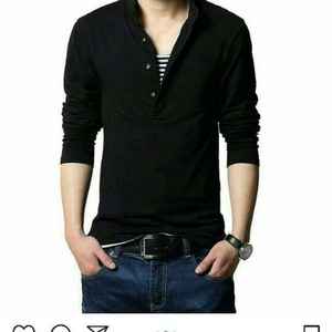 Wholesale Premium Men's <b>T</b>-<b>Shirt</b> High Quality Full <b>Sleeve</b> Customisable <b>Button</b> Logo Canvas Cotton 180g Casual OEM Service - Product Image 6