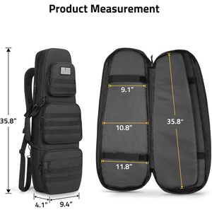 Trakiom 36 Inch Soft Sporting Case Double Backpack Professional Sporting Accessory Bag Lockable Zippers Molle Webbing Padded - Product Image 5