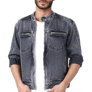 Veste en jean pour homme de couleur personnalisée la plus confortable avec un prix de qualité bon marché en prix de gros Veste en jean pour homme - Product Image 1