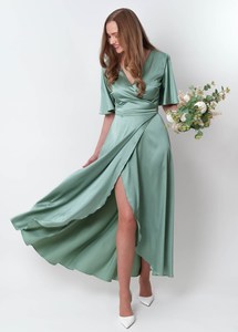 Robe de soirée en satin pour femme - Product Image 5