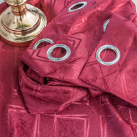 Toptan fiyat kırmızı oturma odası perdeleri valcurtains Polyester karartma perdeleri oturma odası yatak odası için