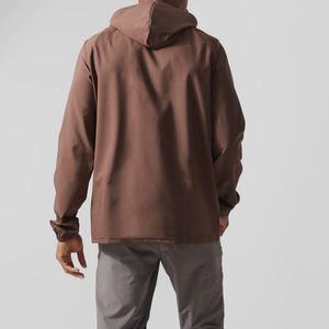 Coupe-vent léger actif personnalisable pour homme 100% polyester manches longues longueur régulière couleur chocolat-pour l'été - Product Image 5