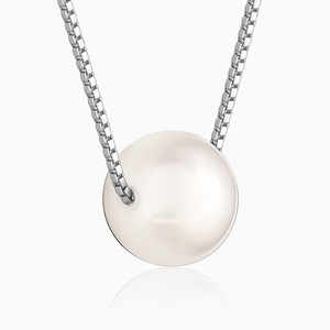 Anushka Sharma Plata Blanco Perla Luna Collar - Product Image 5