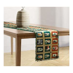 Bas quantité minimale de commande pas cher brodé élégant bonne qualité maison hôtel fête de mariage décoration de Table Rectangle personnalisé chemins de Table - Product Image 3