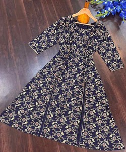 Katan indien Georgette soie Viscose broderie travail luxe Saree Blouse dernière fête et mariage porter vêtement ethnique - Product Image 4