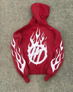 Men's Vintage Oversized Multi Color 100% Organic Cotton Acid Washed <b>Zip</b> <b>Up</b> Screen Printing Anti-Wrinkle Knitted Fabric <b>Hoodie</b> - Product Image 6