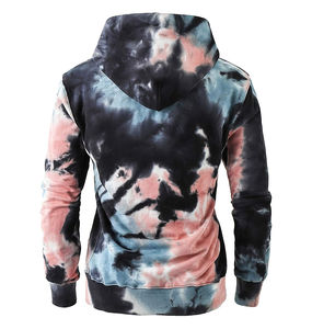 Sweat-shirts tie-dye pour hommes, best-sellers, col montant, vêtements d'hiver tendance pour l'extérieur, à bas prix, en coton mélangé. - Product Image 2