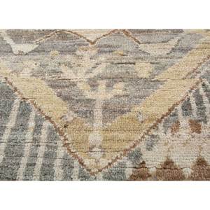 Tapis en laine afghane noué à la main Erbe AKWL-1883, motif géométrique abstrait, pour salon, couloir, viscose, pour la maison - Product Image 3