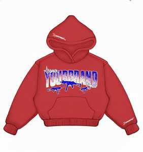 Sweat-shirts à capuche zippés pour hommes, coupe ample, en molleton de coton épais et lourd, impression personnalisée sur écran, 360 g/m² - Product Image 1