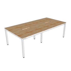 UConcept HBUC048 Modern Minimalist Assembly Conference <b>Table</b> 240x120 <b>Office</b> Furniture Made MDF for School Hotel Conference Room - Product Image 3